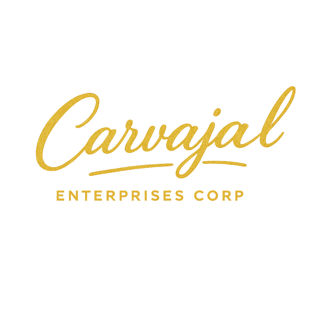 Logo oficial de Carvajal Enterprises Corp, servicios notariales, impuestos y gestión documental en Jacksonville, Florida.